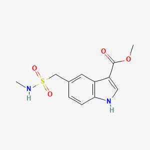 molecular formula C12H14N2O4S B1626953 5-Methylsulfamoylmethyl-1H-indole-3-carboxylic acid methyl ester CAS No. 934236-31-4