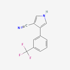 molecular formula C12H7F3N2 B1626992 4-[3-(Trifluoromethyl)phenyl]-1H-pyrrole-3-carbonitrile CAS No. 87388-15-6