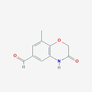 molecular formula C10H9NO3 B1627001 8-Methyl-3-oxo-3,4-dihydro-2H-benzo[b][1,4]oxazine-6-carbaldehyde CAS No. 711022-06-9