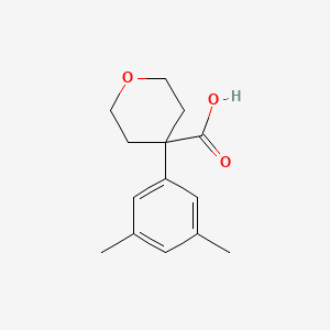 molecular formula C14H18O3 B1627003 4-(3,5-二甲基苯基)-四氢吡喃-4-羧酸 CAS No. 919017-08-6