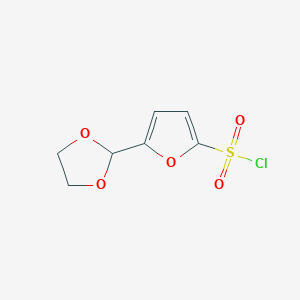 molecular formula C7H7ClO5S B1627007 5-(1,3-Dioxolan-2-YL)furan-2-sulfonyl chloride CAS No. 852181-10-3