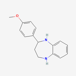 molecular formula C16H18N2O B1627019 2-(4-Methoxy-phenyl)-2,3,4,5-tetrahydro-1H-benzo[b][1,4]diazepine CAS No. 904815-83-4