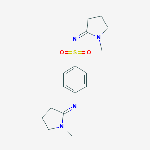 B162704 N-(1-Methyl-2-pyrrolidinylidene)-4-((1-methyl-2-pyrrolidinylidene)amino)benzenesulfonamide CAS No. 126826-73-1