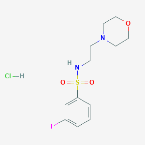 molecular formula C12H18ClIN2O3S B1627077 3-iodo-N-(2-morpholin-4-ylethyl)benzenesulfonamide;hydrochloride CAS No. 864759-45-5