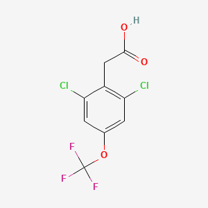 molecular formula C9H5Cl2F3O3 B1627078 2,6-Dichloro-4-(trifluoromethoxy)phenylacetic acid CAS No. 886503-16-8