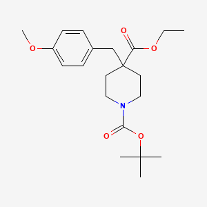 molecular formula C21H31NO5 B1627101 Ethyl N-Boc-4-(4-methoxybenzyl)piperidine-4-carboxylate CAS No. 932710-58-2