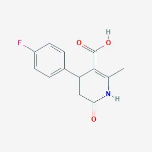 B1627116 1,4,5,6-Tetrahydro-2-methyl-6-oxo-4-[4-(fluoro)phenyl]-3-pyridinecarboxylic acid CAS No. 864082-26-8
