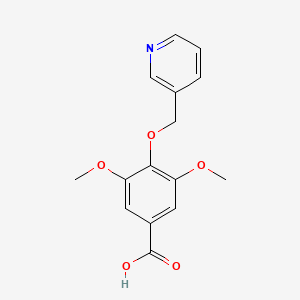 molecular formula C15H15NO5 B1627140 3,5-Dimethoxy-4-(pyridin-3-ylmethoxy)benzoic acid CAS No. 923790-15-2