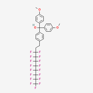molecular formula C31H23F17O3 B1627141 1,1-Di-(4-methoxyphenyl)-1-[4-(1H,1H,2H,2H-perfluorodecyl)phenyl]methanol CAS No. 865758-47-0