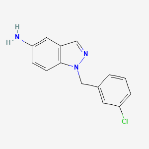 molecular formula C14H12ClN3 B1627144 1-(3-Chlorobenzyl)-1H-indazol-5-amine CAS No. 939756-02-2