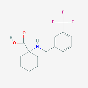 molecular formula C15H18F3NO2 B1627151 1-({[3-(Trifluoromethyl)phenyl]methyl}amino)cyclohexane-1-carboxylic acid CAS No. 939761-12-3