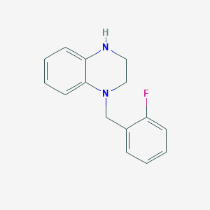 molecular formula C15H15FN2 B1627155 1-[(2-Fluorophenyl)methyl]-1,2,3,4-tetrahydroquinoxaline CAS No. 939760-22-2