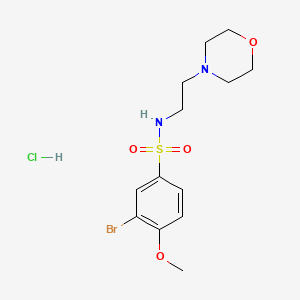 molecular formula C13H20BrClN2O4S B1627160 3-Bromo-4-methoxy-N-(2-morpholin-4-YL-ethyl)-benzenesulfonamide hydrochloride CAS No. 85477-20-9