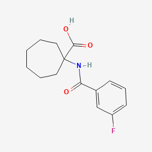 molecular formula C15H18FNO3 B1627173 1-(3-氟-苯甲酰氨基)-环庚烷羧酸 CAS No. 912771-18-7