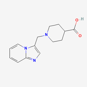 molecular formula C14H17N3O2 B1627174 1-咪唑并[1,2-a]吡啶-3-基甲基哌啶-4-甲酸 CAS No. 904814-21-7