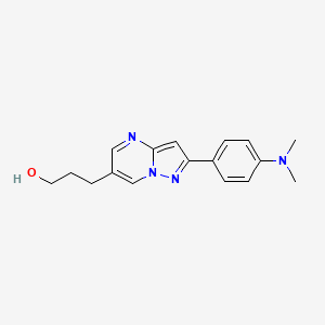 molecular formula C17H20N4O B1627175 3-[2-(4-Dimethylamino-phenyl)-pyrazolo[1,5-a]pyrimidin-6-yl]-propan-1-ol CAS No. 893613-29-1