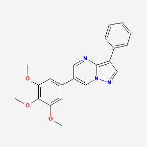 molecular formula C21H19N3O3 B1627196 3-Phenyl-6-(3,4,5-trimethoxyphenyl)pyrazolo[1,5-a]pyrimidine CAS No. 893613-41-7