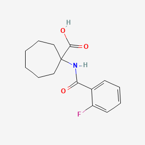 molecular formula C15H18FNO3 B1627199 1-(2-Fluoro-benzoylamino)-cycloheptanecarboxylic acid CAS No. 912771-26-7