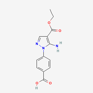 molecular formula C13H13N3O4 B1627200 4-[5-氨基-4-(乙氧羰基)-1H-吡唑-1-基]苯甲酸 CAS No. 926203-48-7