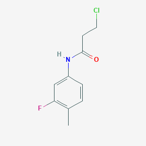 molecular formula C10H11ClFNO B1627209 3-chloro-N-(3-fluoro-4-methylphenyl)propanamide CAS No. 908494-81-5