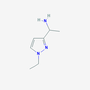 molecular formula C7H13N3 B1627215 1-(1-乙基-1H-吡唑-3-基)乙胺 CAS No. 911788-34-6