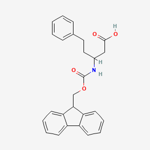 molecular formula C26H25NO4 B1627216 3-(9-H-Fluoren-9-ylmethoxycarbonylamino)-5-phenyl-pentanoic acid CAS No. 917562-05-1