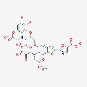 Pentapotassium;2-[6-[bis(carboxylatomethyl)amino]-5-[2-[6-[bis(carboxylatomethyl)amino]-2,3-difluorophenoxy]ethoxy]-1-benzofuran-2-yl]-1,3-oxazole-5-carboxylate