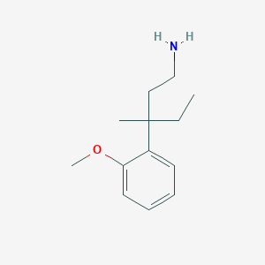 molecular formula C13H21NO B1627225 3-(2-Methoxyphenyl)-3-methylpentan-1-amine CAS No. 886685-28-5
