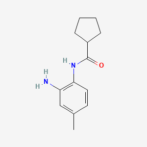 molecular formula C13H18N2O B1627227 N-(2-氨基-4-甲基苯基)环戊烷甲酰胺 CAS No. 946753-31-7