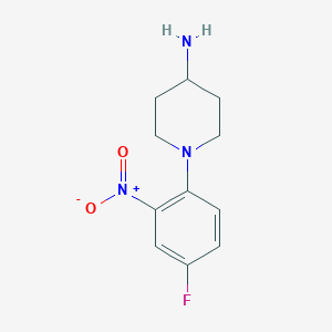 molecular formula C11H14FN3O2 B1627229 1-(4-Fluoro-2-nitrophenyl)piperidin-4-amine CAS No. 952917-71-4