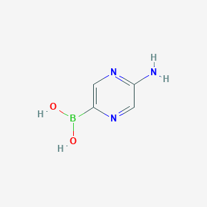 molecular formula C4H6BN3O2 B1627260 5-氨基吡嗪-2-硼酸 CAS No. 1084953-45-6