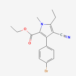 B1627268 Ethyl 3-(4-bromophenyl)-4-cyano-5-ethyl-1-methyl-1h-pyrrole-2-carboxylate CAS No. 851195-35-2