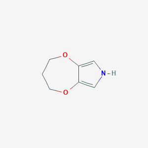 molecular formula C7H9NO2 B1627288 3,4-Dihydro-2H,7H-[1,4]dioxepino[2,3-c]pyrrole CAS No. 259737-86-5