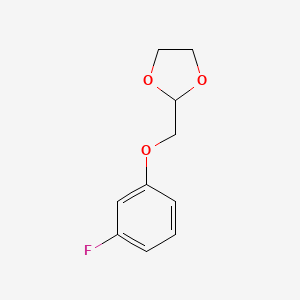molecular formula C10H11FO3 B1627293 2-(3-Fluoro-phenoxymethyl)-[1,3]dioxolane CAS No. 850348-80-0