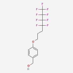 molecular formula C14H13F9O2 B1627307 4-(4,4,5,5,6,6,7,7,7-Nonafluoroheptyloxy)benzyl alcohol CAS No. 892154-51-7