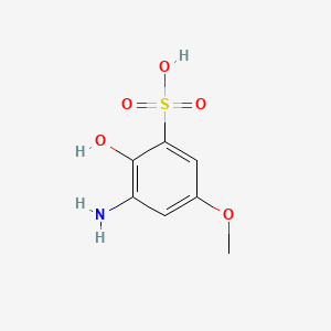 molecular formula C7H9NO5S B1627372 2-Hydroxy-3-amino-5-methoxybenzenesulfonic acid CAS No. 6837-91-8