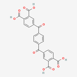 molecular formula C24H14O10 B1627375 4-[4-(3,4-Dicarboxybenzoyl)benzoyl]phthalic acid CAS No. 23602-85-9