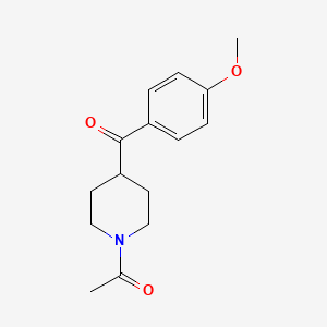 molecular formula C15H19NO3 B1627387 1-(4-(4-Methoxybenzoyl)piperidin-1-yl)ethanone CAS No. 25519-81-7