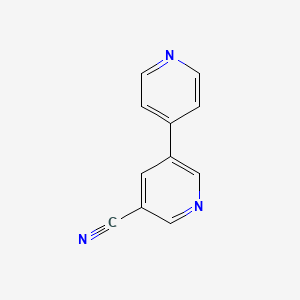 molecular formula C11H7N3 B1627401 [3,4'-联吡啶]-5-碳腈 CAS No. 91618-20-1