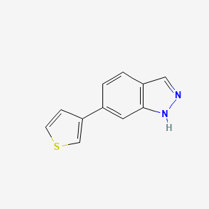 molecular formula C11H8N2S B1627430 6-噻吩-3-基-1H-吲唑 CAS No. 281203-98-3
