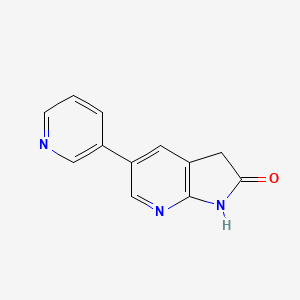 molecular formula C12H9N3O B1627457 5-(pyridin-3-yl)-1H-pyrrolo[2,3-b]pyridin-2(3H)-one CAS No. 371758-70-2