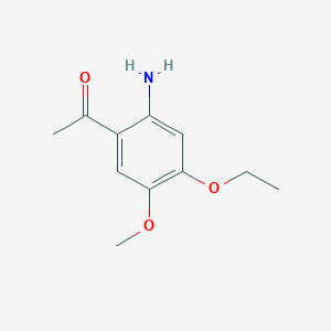 molecular formula C11H15NO3 B1627462 Ethanone, 1-(2-amino-4-ethoxy-5-methoxyphenyl)- CAS No. 82900-94-5
