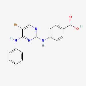 B1627481 4-[(4-Anilino-5-bromopyrimidin-2-yl)amino]benzoic acid CAS No. 358789-05-6