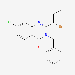 molecular formula C18H16BrClN2O B1627500 3-benzyl-2-(1-bromopropyl)-7-chloroquinazolin-4(3H)-one CAS No. 383192-89-0