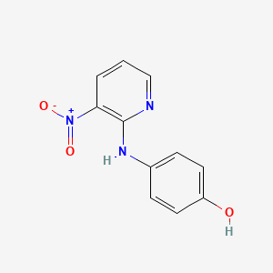 molecular formula C11H9N3O3 B1627528 4-[(3-Nitropyridin-2-YL)amino]phenol CAS No. 78750-61-5