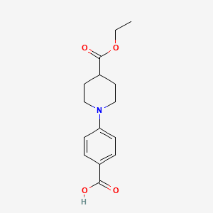 molecular formula C15H19NO4 B1627537 4-[4-(Ethoxycarbonyl)piperidin-1-YL]benzoic acid CAS No. 179487-86-6