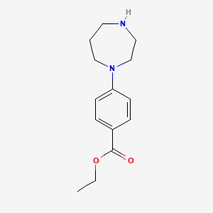 molecular formula C14H20N2O2 B1627555 Ethyl 4-(1,4-diazepan-1-yl)benzoate CAS No. 234081-75-5