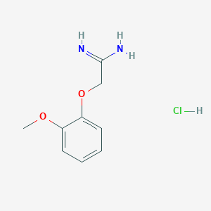 molecular formula C9H13ClN2O2 B1627572 2-(2-Methoxyphenoxy)ethanimidamide hydrochloride CAS No. 67386-40-7