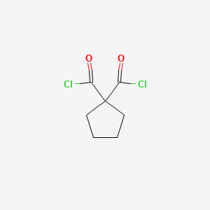 molecular formula C7H8Cl2O2 B1627575 Cyclopentane-1,1-dicarbonyl dichloride CAS No. 53179-95-6