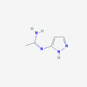 molecular formula C5H8N4 B1627592 N-(1H-Pyrazol-3-yl)acetimidamide CAS No. 51247-95-1